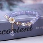 Beautiful Daisy Beaded Charm Bracelet Women Girls Childrens Jewellery Gift