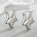 925 Sterling Silver Star Shaped Fashion Hoop Earrings Jewellery Women Girls Gift