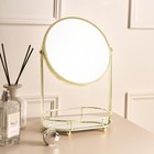 OHS Makeup Vanity Mirror Metal Frame Countertop Freestanding Pedestal
