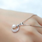 Moon Star Pearl Pendant Necklace Stud Earrings 925 Sterling Silver Jewellery UK