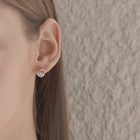 Women 925 Sterling Silver Crystal Circle Lake Stud Earrings Jewellery Gift