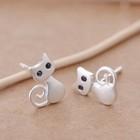 Cute Kitty Cat Stud Earrings 925 Sterling Silver Women Girls Jewellery Gift UK