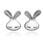 Fashion Cute Rabbit Stud Earrings 925 Sterling Silver Women Girls Jewellery Gift
