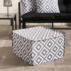 OHS Geometric Garden Pouffe Outdoor Stool Square Footrest Table Side Chair Seat
