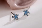 Womens Girls 925 Sterling Silver Cute Mini Starfish Stud Earrings Jewellery Gift