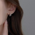 925 Sterling Silver Fashion Twisted Hoop Earrings Jewellery Women Girls Gift UK