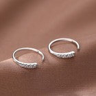 925 Sterling Silver Crystal Round Dangle Earrings Women Girls Jewellery Gift UK