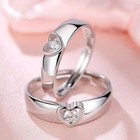 925 Sterling Silver Love Heart Adjustable Ring Women Girls Jewellery Gift UK