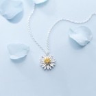 925 Sterling Silver Lovely Flower Pendant Necklace Women Girls Jewellery