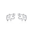 Cute Doggy Puppy Stud Earrings 925 Sterling Silver Women Girls Jewellery Gift