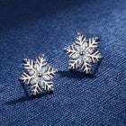 Crystal Snowflakes 925 Sterling Silver Necklace Stud Earrings Christmas Gift UK