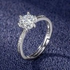 Crystal Stone Adjustable Ring 925 Sterling Silver Womens Girls Jewellery Gift UK
