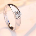 925 Sterling Silver Love Heart Adjustable Ring Women Girls Jewellery Gift UK