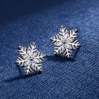 Crystal Snowflakes 925 Sterling Silver Necklace Stud Earrings Christmas Gift UK