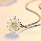 Women Sun Flower Pendant Necklace Stud Earrings Ring 925 Sterling Silver