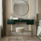 OHS Ribbed Dressing Table Engineered Wood Makeup Vanity Desk with 3 Drawers