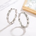 Womens Girls 925 Sterling Silver Bamboo Hoop Earrings Jewellery Gift UK