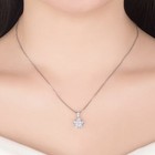 925 Sterling Silver Beautiful Flower Pendant Chain Necklace Womens Jewellery Gif