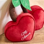 OHS Weighted Door Stop Heart Cherry Matte Velvet Decorative Stoppers