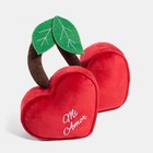 OHS Weighted Door Stop Heart Cherry Matte Velvet Decorative Stoppers