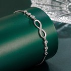 925 Sterling Silver Crystal Love Linked Charm Bracelet Women Jewellery Gift