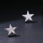 925 Sterling Silver Crystal Star Stud Earrings Women Girls Jewellery Gift UK