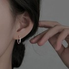 Elegant Crystal Huggie Hoop Earrings 925 Sterling Silver Jewellery women Girl UK