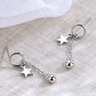 925 Sterling Silver Star Bead Drop Stud Earrings Women Girls Jewellery Gift UK