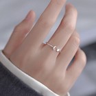 925 Sterling Silver Moon Star Adjustable Ring Womens Girls Jewellery Gift UK