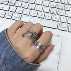 Vintage Leaf Fashion Adjustable Ring 925 Sterling Silver Women Girls Jewellery