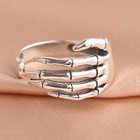 925 Sterling Silver Skeleton Hand Shaped Adjustable Ring Women Jewellery Gift UK