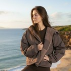 OHS Plain Drying Changing Robe Sherpa Water Resistant Cropped Jacket Outerwear