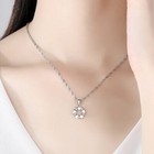 Crystal Heart Linked Charm Pendant Chain Necklace 925 Sterling Silver Jewellery