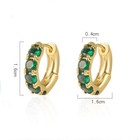 925 Sterling Silver Women Crystal Gold Huggie Hoop Earrings Jewellery
