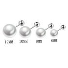 925 Sterling Silver Beatutiful Pearl Stud Earrings Women Girls Jewellery Gift
