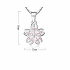 925 Sterling Silver Beautiful Flower Pendant Chain Necklace Womens Jewellery Gif
