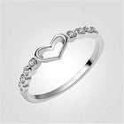 925 Sterling Silver Mini Heart Adjustable Ring Womens Girls Jewellery Gift UK