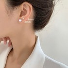925 Sterling Silver Beatutiful Pearl Stud Earrings Women Girls Jewellery Gift