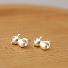 925 Sterling Silver Cute Cat Stud Earrings Jewellery Women Girls Gift UK
