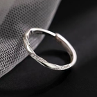 925 Sterling Silver Crystal Fashion Adjustable Ring Women Girls Jewellery Gift