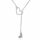 Lovely Women Double Heart Pendant Necklace 925 Sterling Silver Jewellery Gift