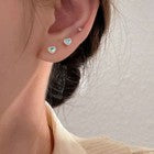 925 Sterling Silver Heart Moonstone Stud Earrings Jewellery Women Girls Gift UK