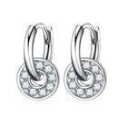 Crystal Huggie Hoop Earrings 925 Sterling Silver Women Girls Jewellery UK
