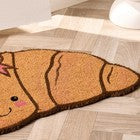 OHS Croissant Doormat Novelty Non Slip Indoor Outdoor Coir Door Mat Rug