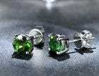 925 Sterling Silver Multi Colour Cubic Zirconia Stud Earrings Women Jewellery