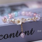 Beautiful Daisy Beaded Charm Bracelet Women Girls Childrens Jewellery Gift