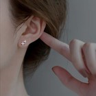 925 Sterling Silver Crystal Star Linked Stud Earrings Jewellery Women Girls Gift
