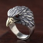 Vintage Eagle Adjustable Ring 925 Sterling Silver Women Mens Jewellery Gift UK