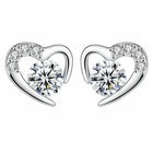 Womens Girls 925 Sterling Silver Crystal Stone Stud Earrings Jewellery Gift UK