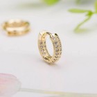 Charm Crystal Huggie Hoop Earrings 925 Sterling Silver Plated Jewellery women UK